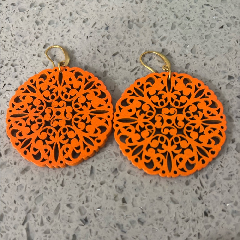Orange earrings